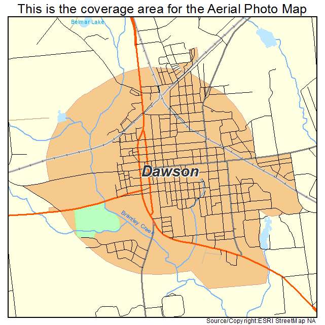 Dawson, GA location map 