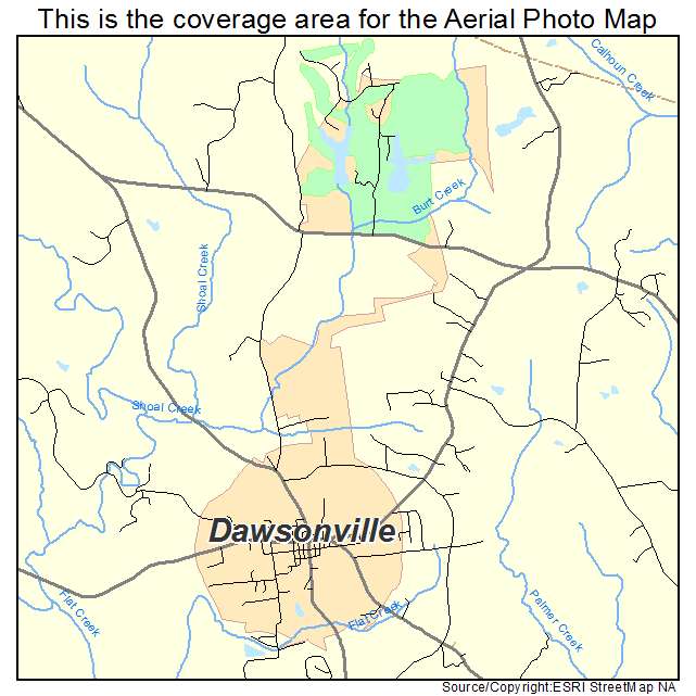 Dawsonville, GA location map 