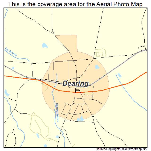 Dearing, GA location map 