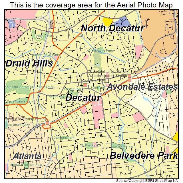 Decatur, GA location map 