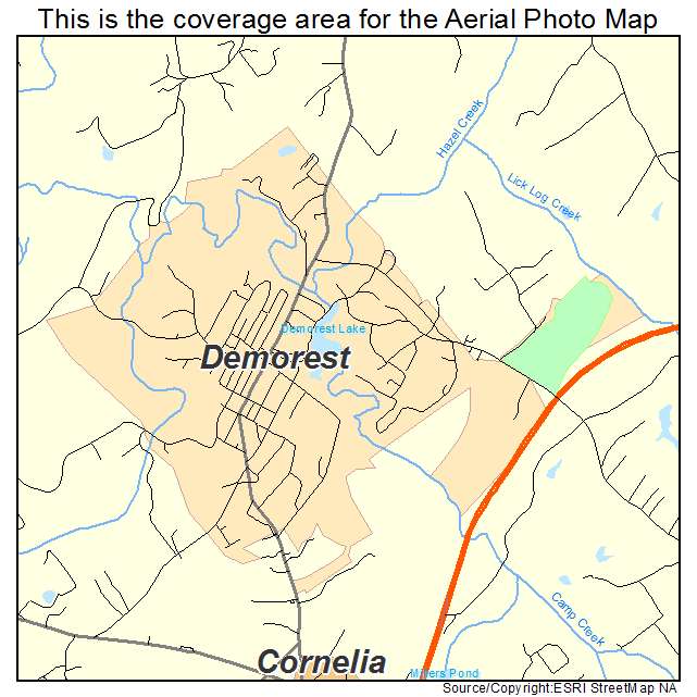 Demorest, GA location map 