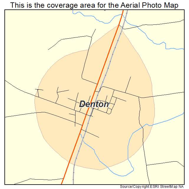 Denton, GA location map 