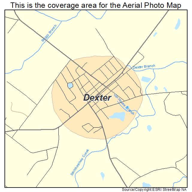 Dexter, GA location map 