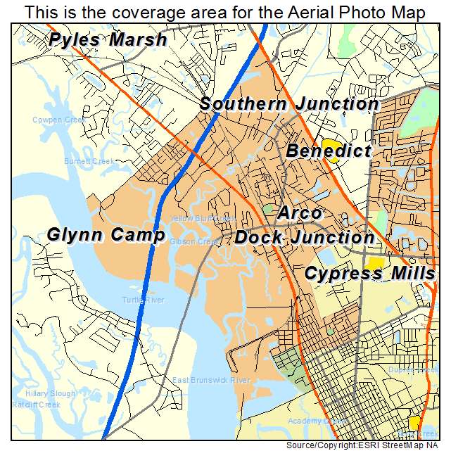 Dock Junction, GA location map 