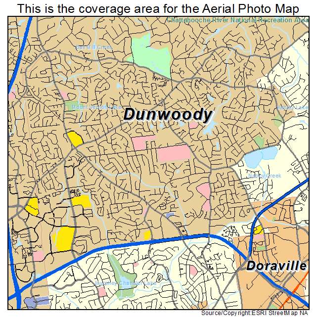 Dunwoody, GA location map 