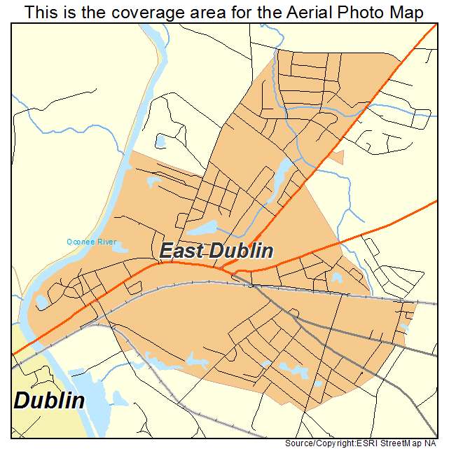 East Dublin, GA location map 