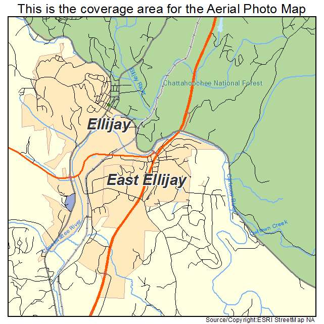 East Ellijay, GA location map 