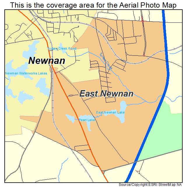 East Newnan, GA location map 