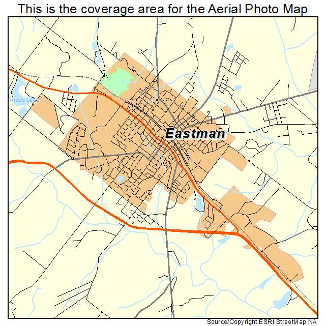 Eastman, GA location map 