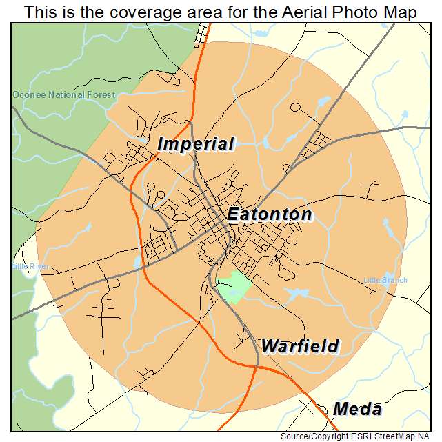 Eatonton, GA location map 