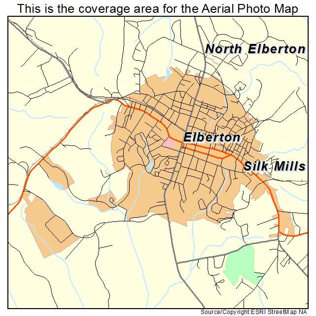 Elberton, GA location map 