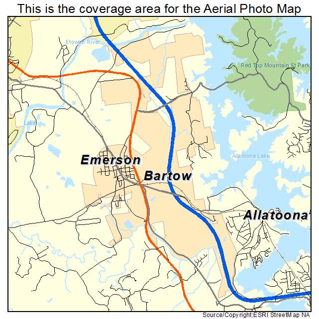 Emerson, GA location map 