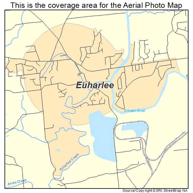Euharlee, GA location map 