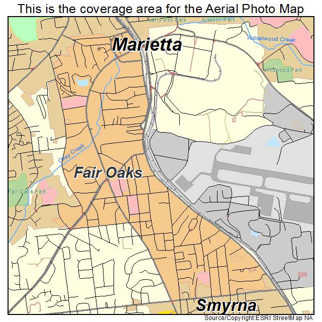 Fair Oaks, GA location map 