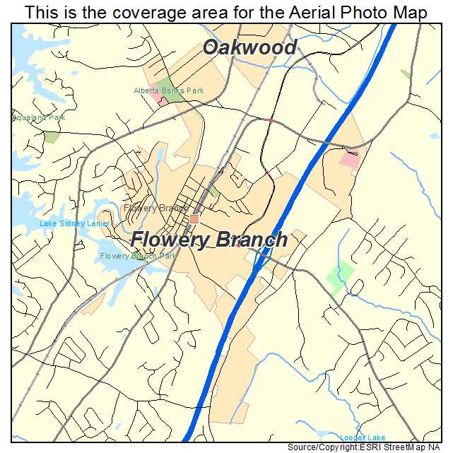 Flowery Branch, GA location map 