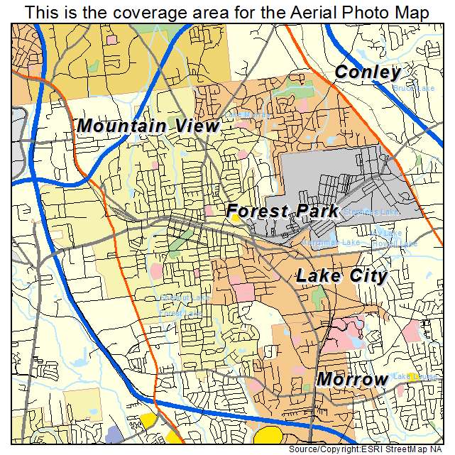 Forest Park, GA location map 