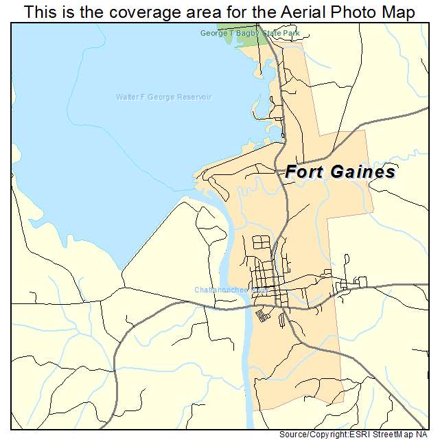 Fort Gaines, GA location map 