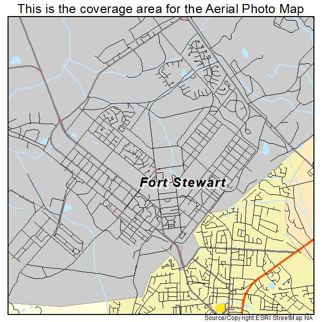 Aerial Photography Map Of Fort Stewart Ga Georgia