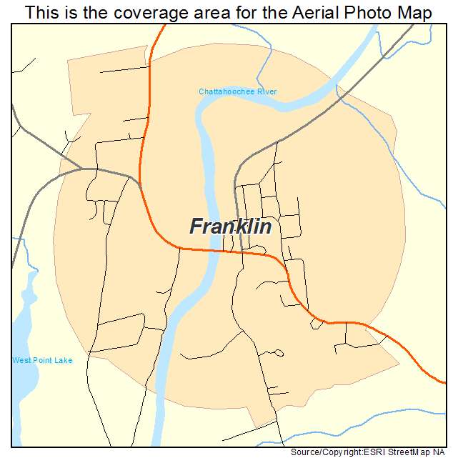 Franklin, GA location map 