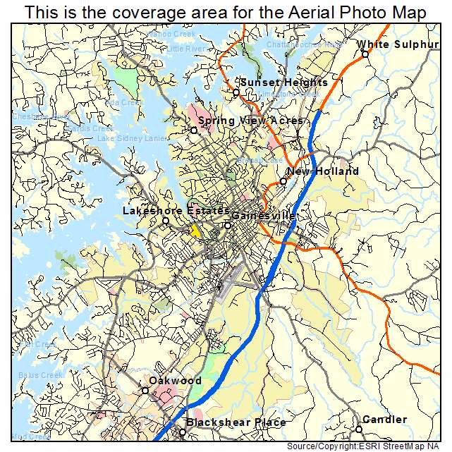 Gainesville, GA location map 