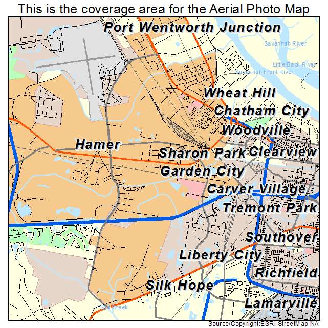 Garden City, GA location map 