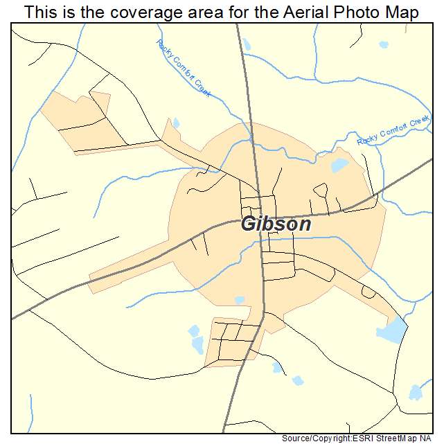 Gibson, GA location map 