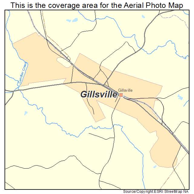Gillsville, GA location map 