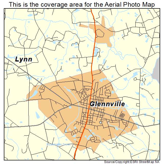 Glennville, GA location map 