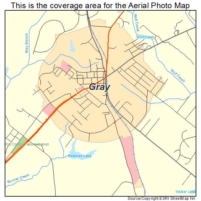 Gray, GA location map 