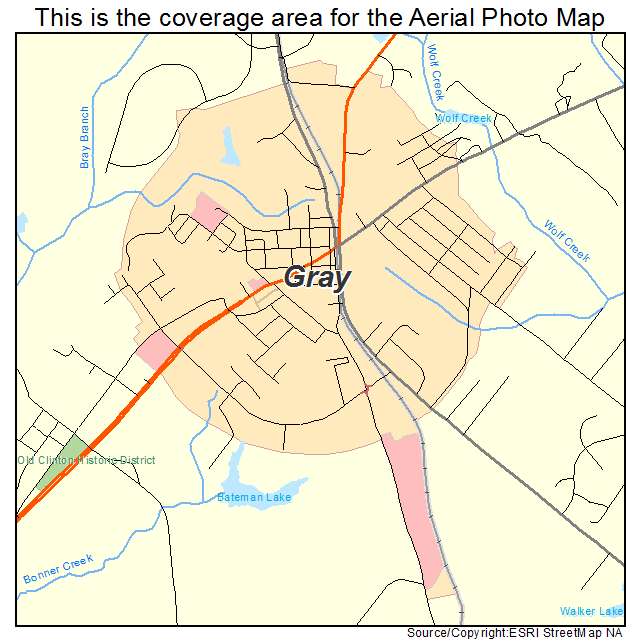 Aerial Photography Map of Gray, GA