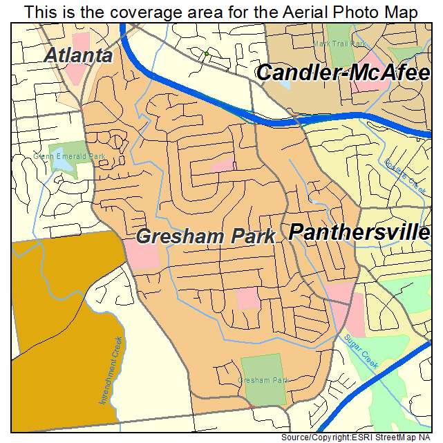 Gresham Park, GA location map 
