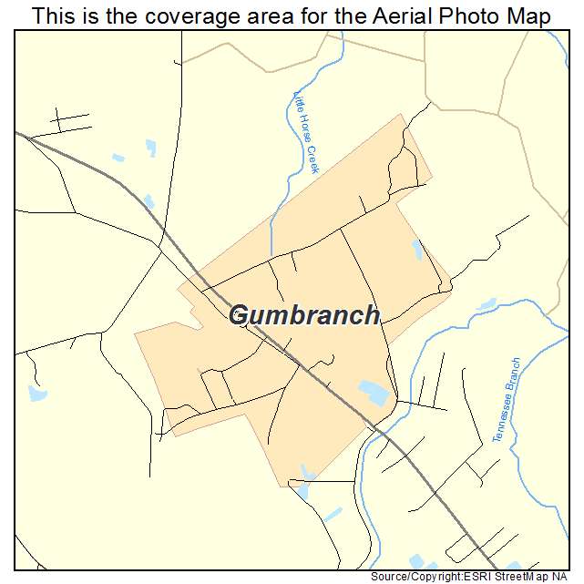 Gumbranch, GA location map 
