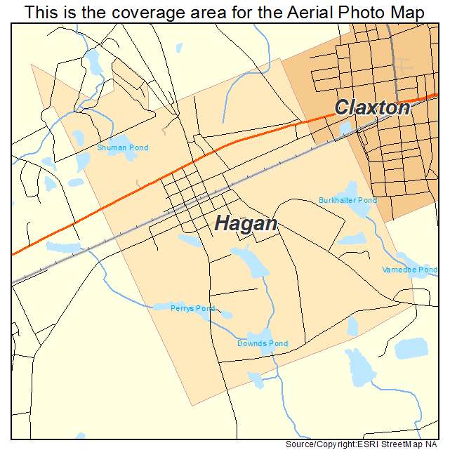 Hagan, GA location map 