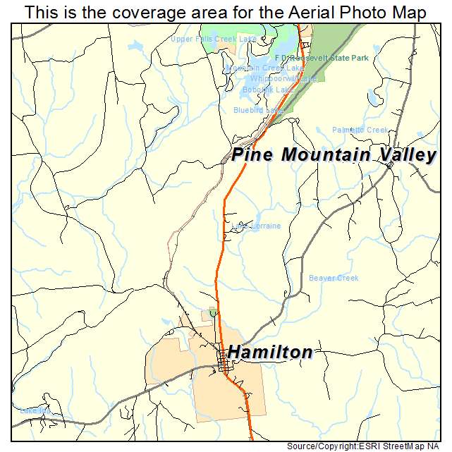 Hamilton, GA location map 