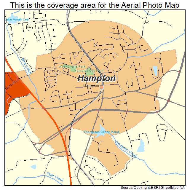 Hampton, GA location map 