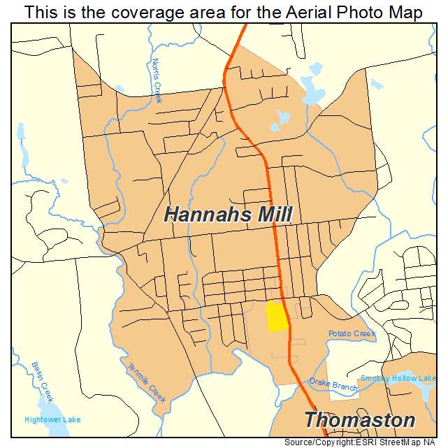 Hannahs Mill, GA location map 