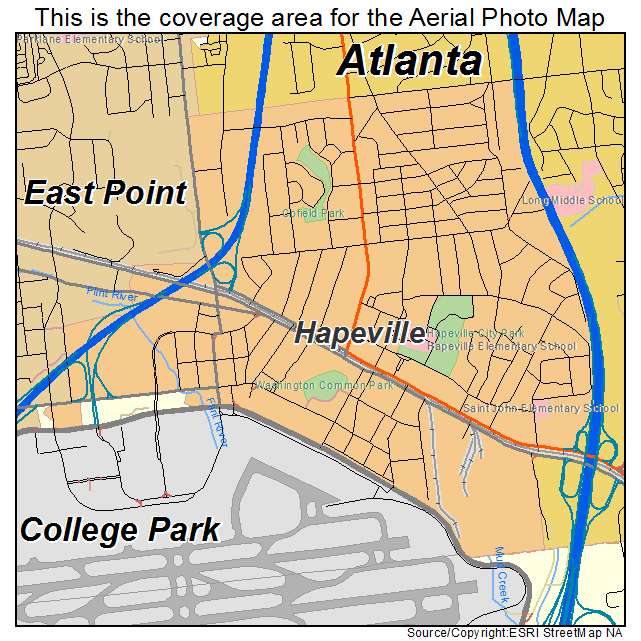 Hapeville, GA location map 
