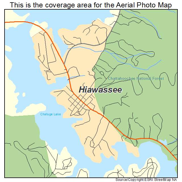 Hiawassee, GA location map 