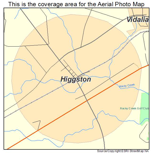 Higgston, GA location map 