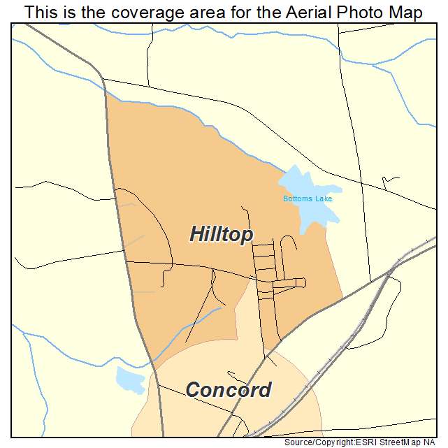 Hilltop, GA location map 