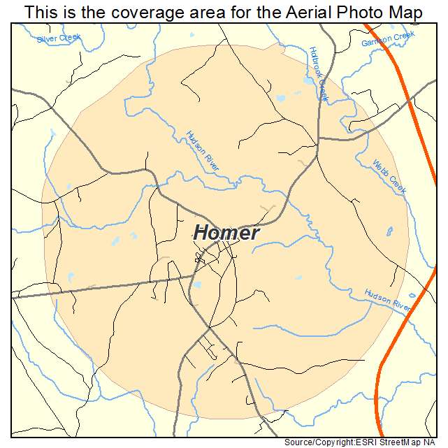 Homer, GA location map 