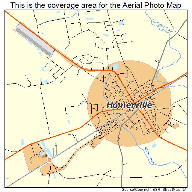 Homerville, GA location map 