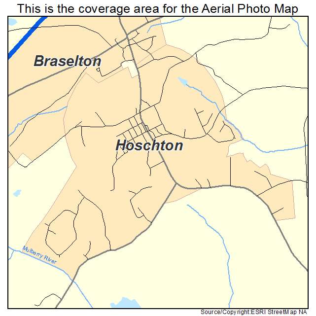 Hoschton, GA location map 