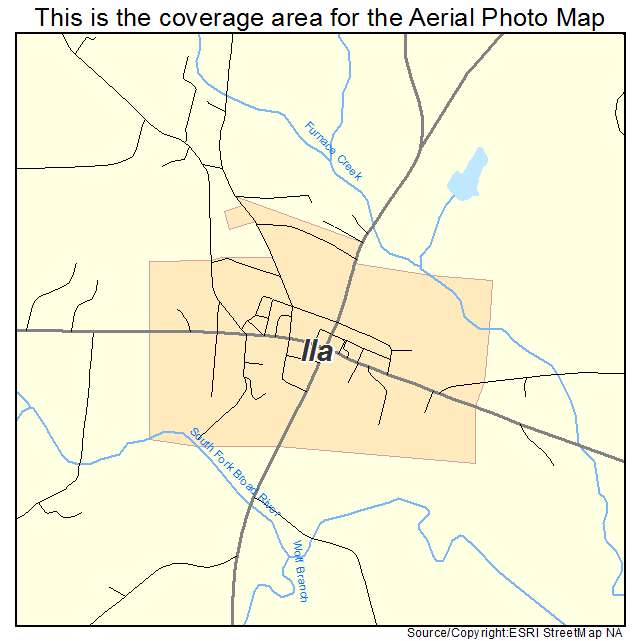 Ila, GA location map 