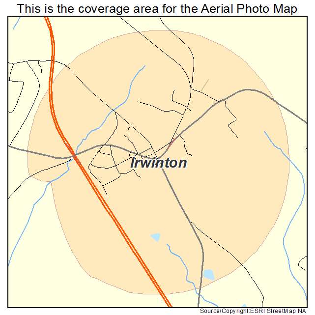 Irwinton, GA location map 