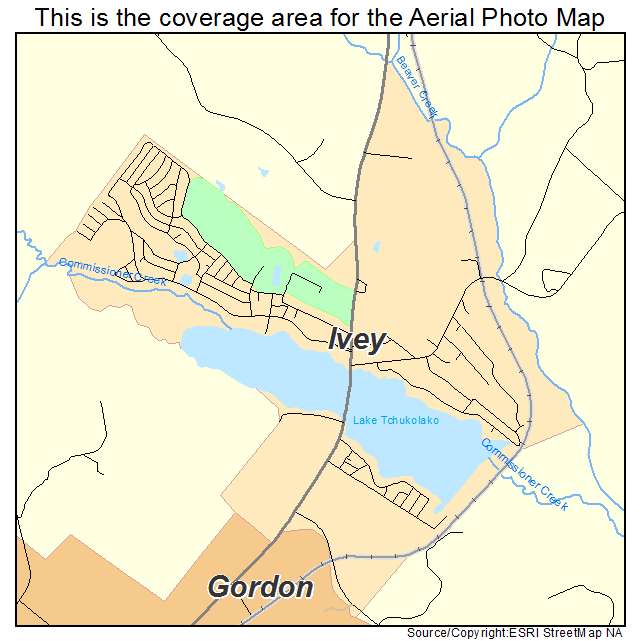 Ivey, GA location map 