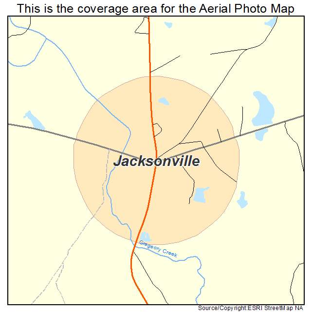Jacksonville, GA location map 