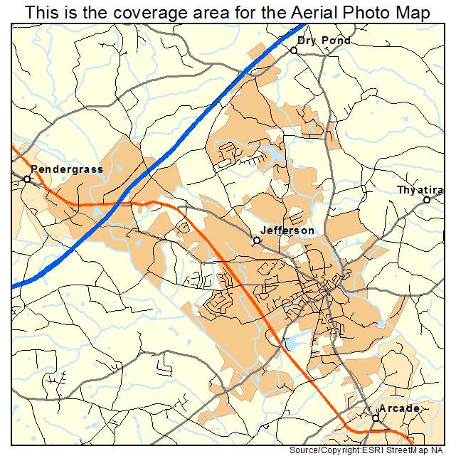 Jefferson, GA location map 