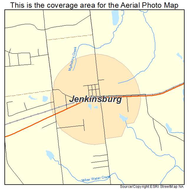Jenkinsburg, GA location map 