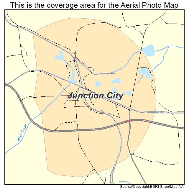Junction City, GA location map 